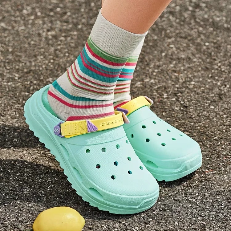 【程潇同款】斯凯奇2025年夏季新款女怪兽洞洞鞋百搭旅游鞋111581