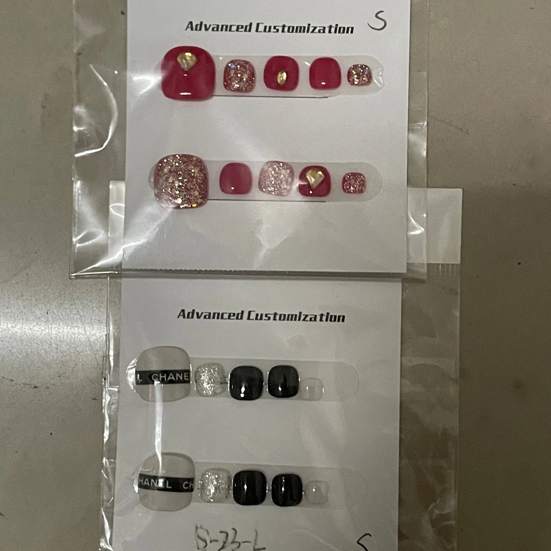 纯手工脚甲10片装显白成品可拆卸贴片美甲