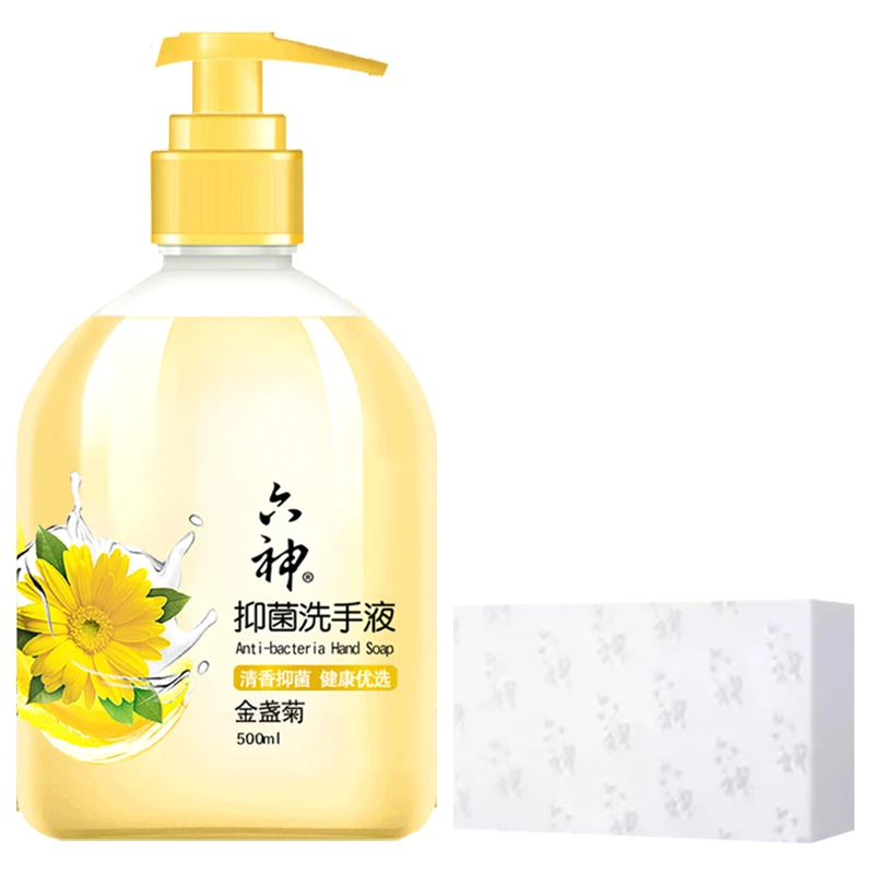 Liushen/六神抑菌洗手液金盏菊500ml清香型润肤温和洁净易冲洗