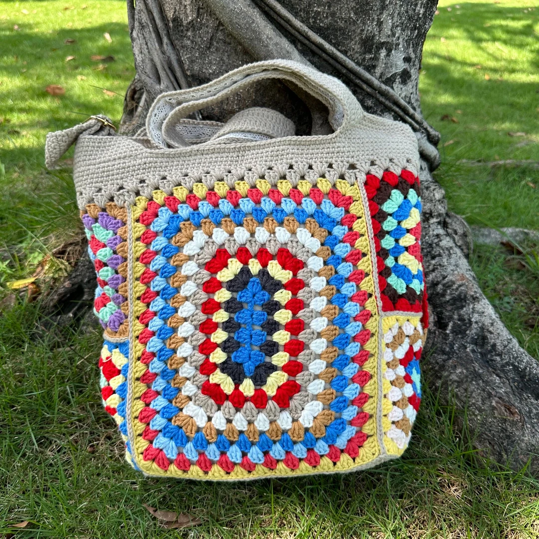 祖母格包包 针织 纯手工 手工包可斜挎