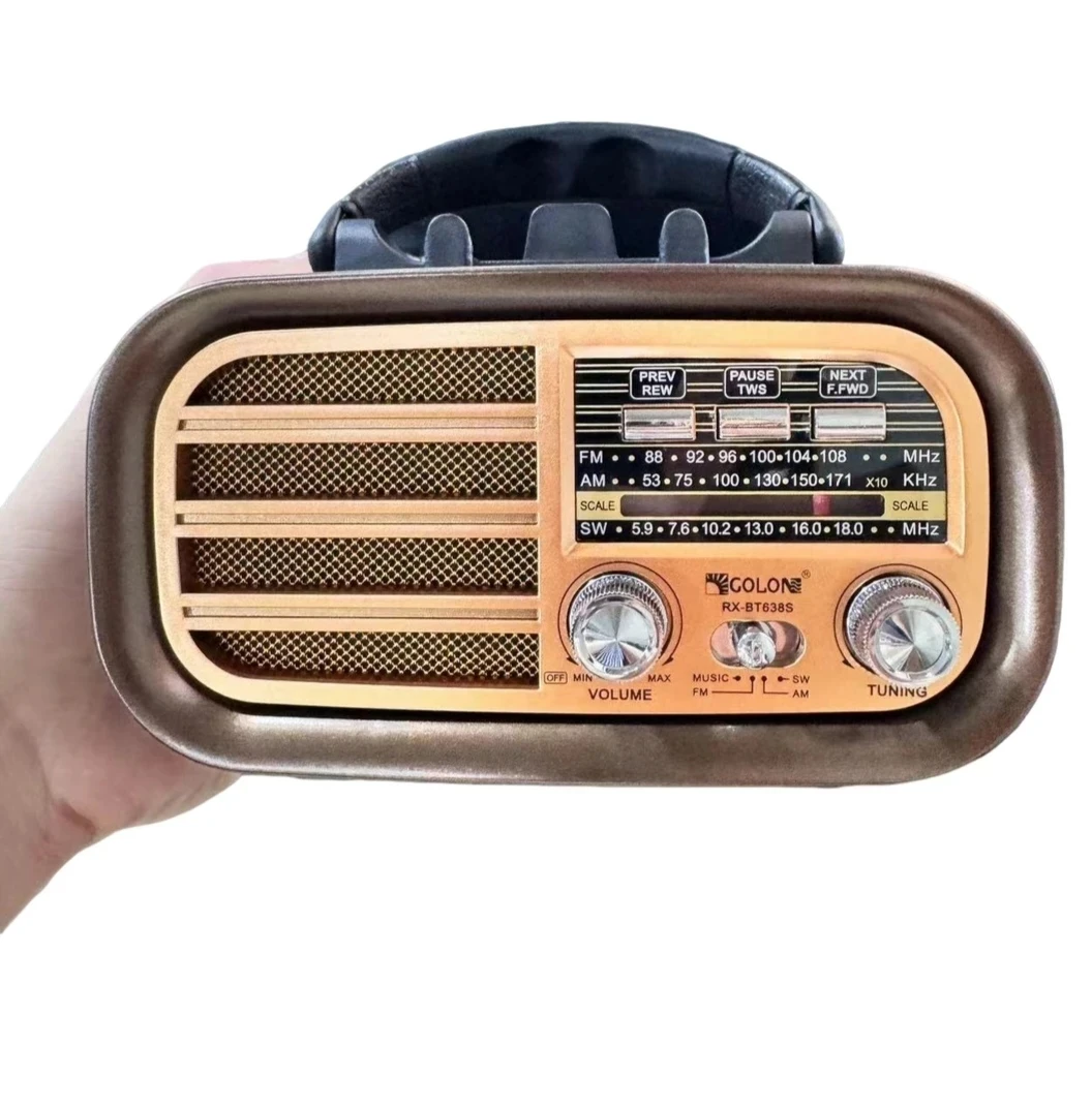 复古太阳能三波段收音机音箱