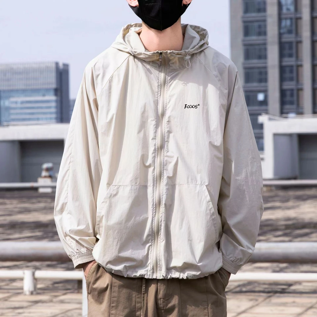 夏季UPF50+休闲防晒衣男士户外防晒服速干冰丝皮肤衣潮男防晒外套