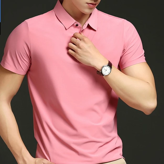 老爷车夏季时尚高档男士短袖polo衫商务休闲透气无痕