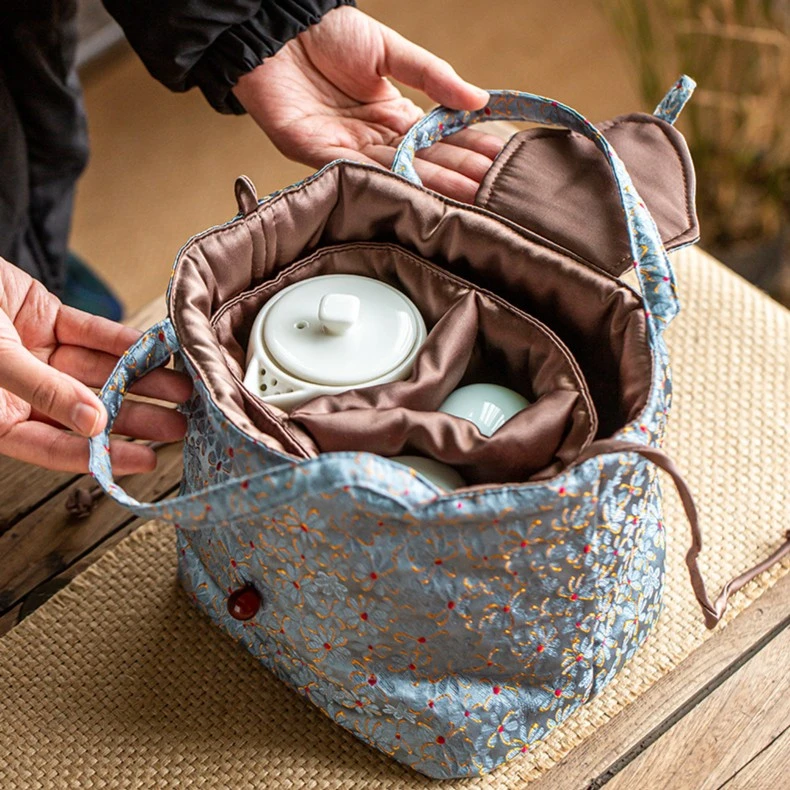 茶具收纳包棉麻茶壶茶杯布袋功夫茶艺旅行户外便携茶道袋小提包