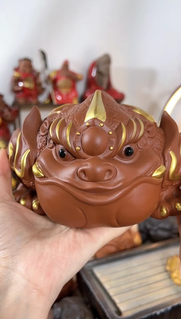 【闪购商品】紫砂茶宠大号金蟾摆件