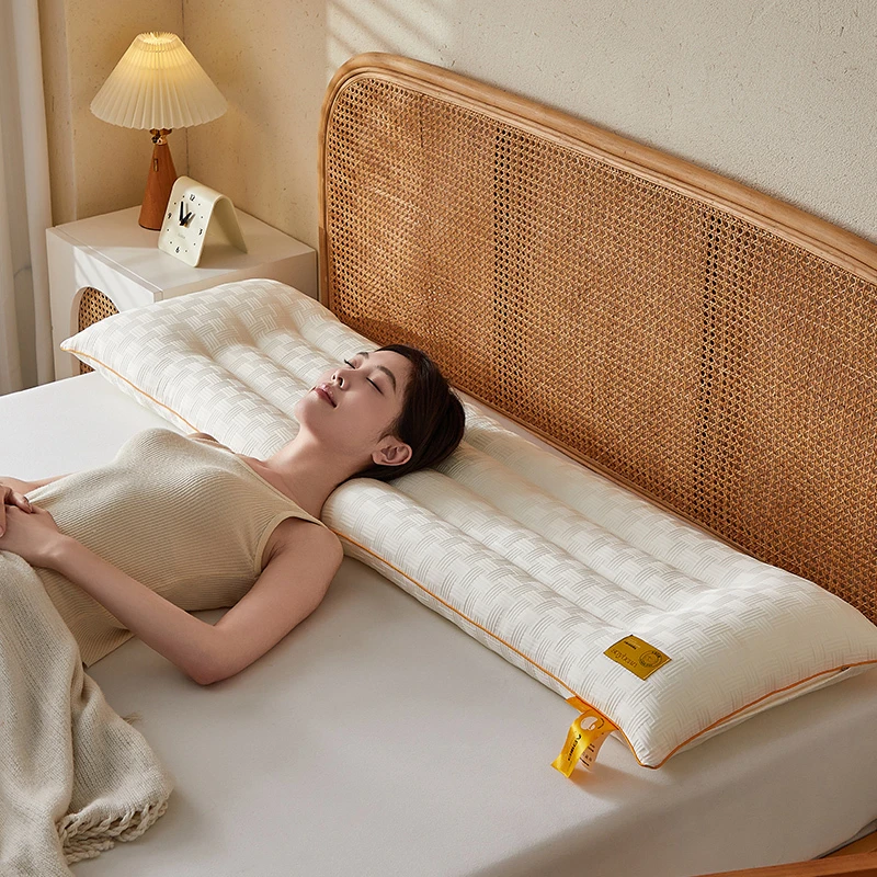 双人长枕头一体长枕芯助睡眠护颈椎整头1.2米1.5m1.8米情侣长条枕