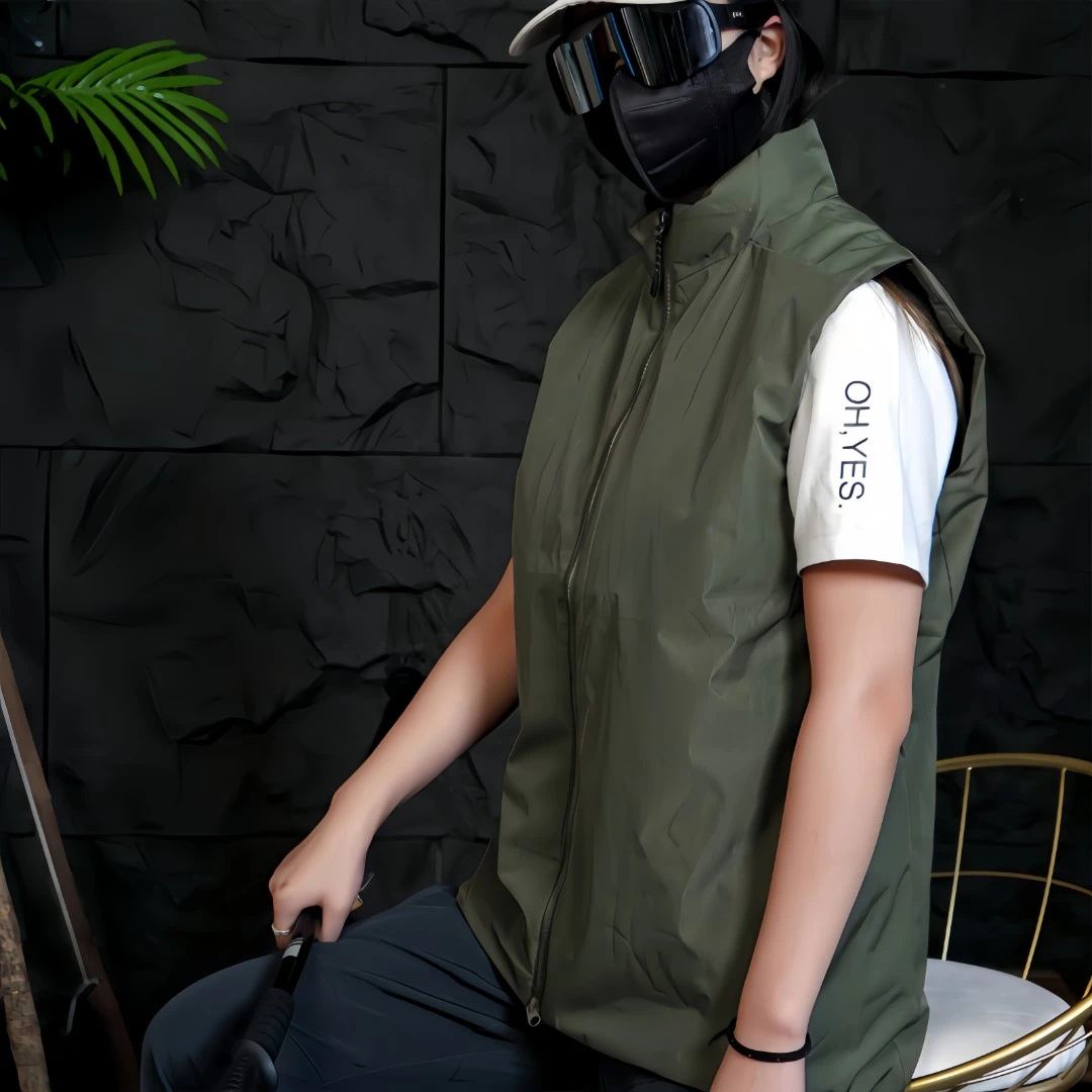 户外单件登山防风防水马甲男女春秋冬季透气保暖90绒工装运动休闲