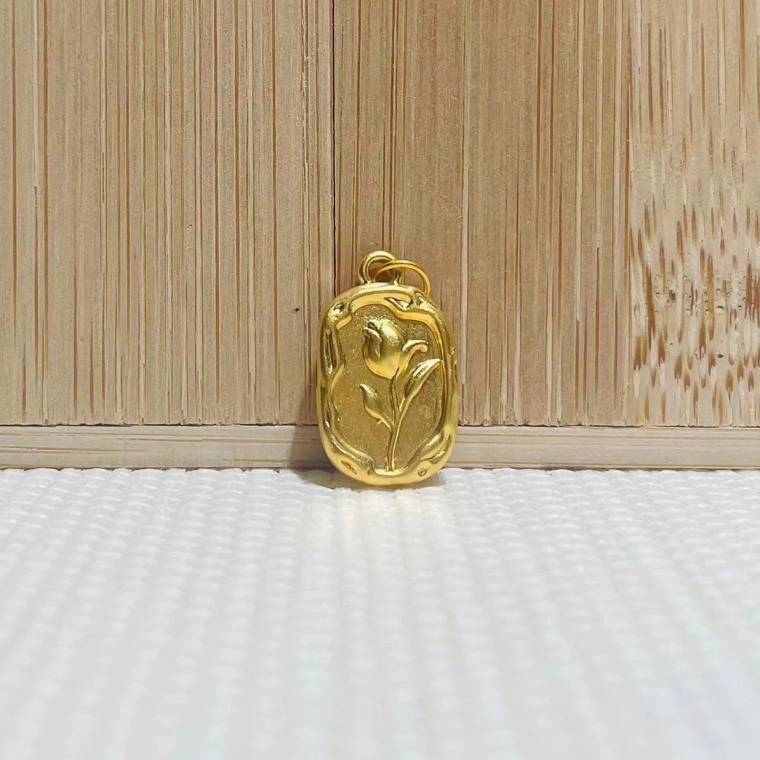 足金精美郁金香提溜气质配件