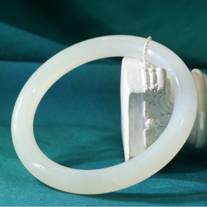 和田玉白玉美人条手镯 HY091801