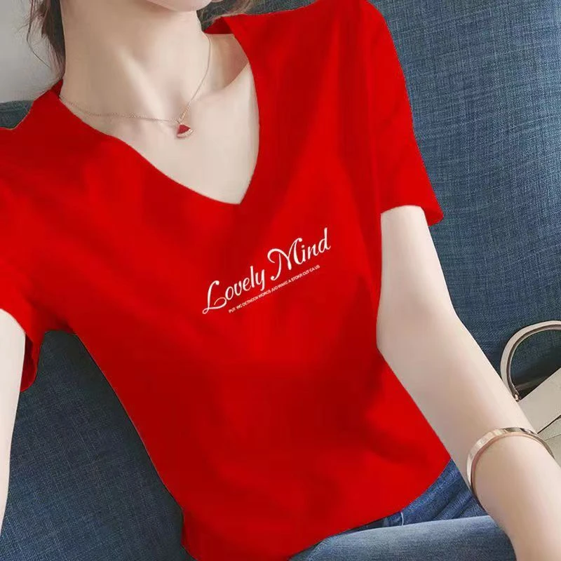 夏季短袖短款显瘦上衣微胖女生宽松简约百搭洋气时尚大码设计感