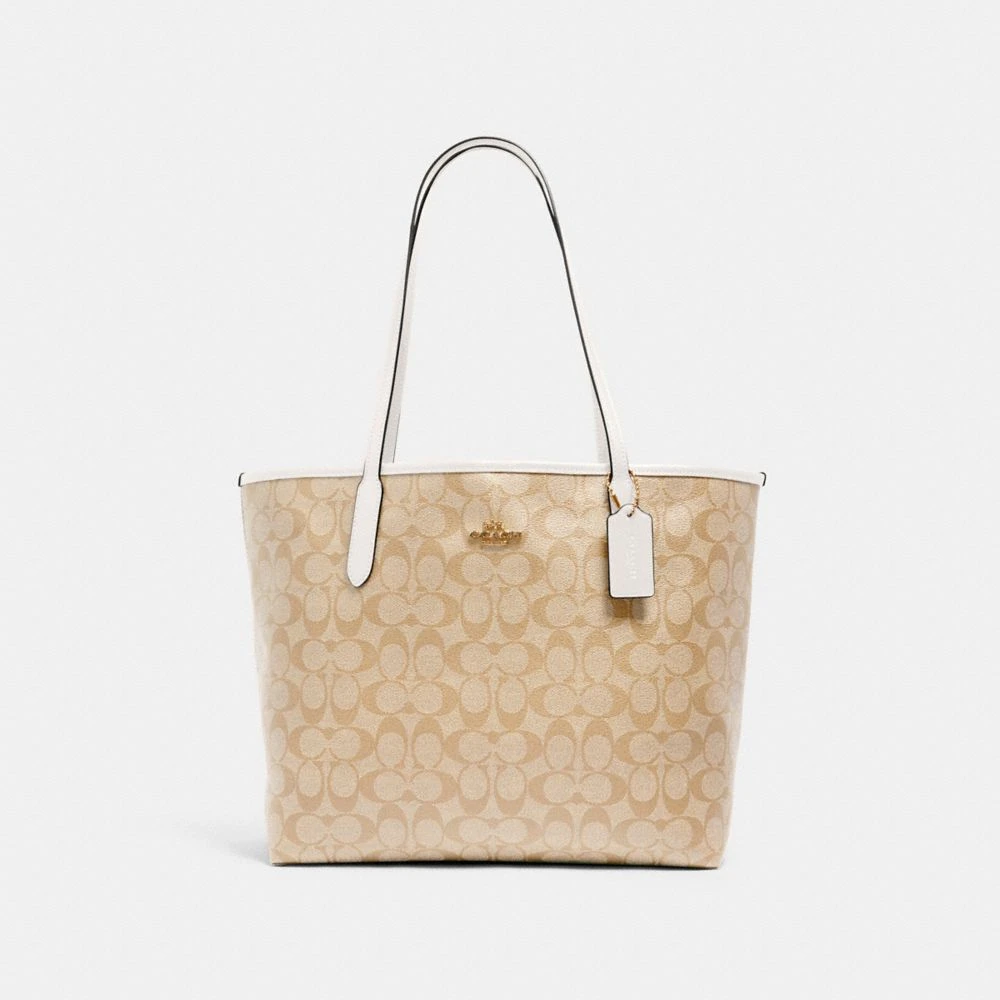 COACH/蔻驰 City 女士经典印花手提单肩包托特包 5696 美国直邮