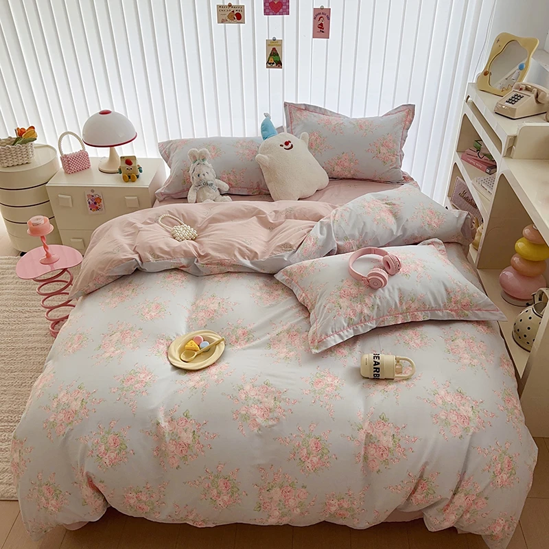 自在家丨欧风花影  全棉三件套纯棉四件套印花床品被罩被套床单