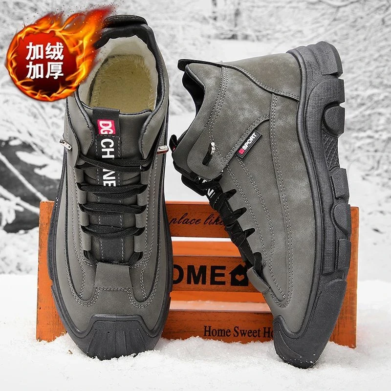 冬季加绒加厚男士保暖防寒高帮防滑耐磨雪地靴