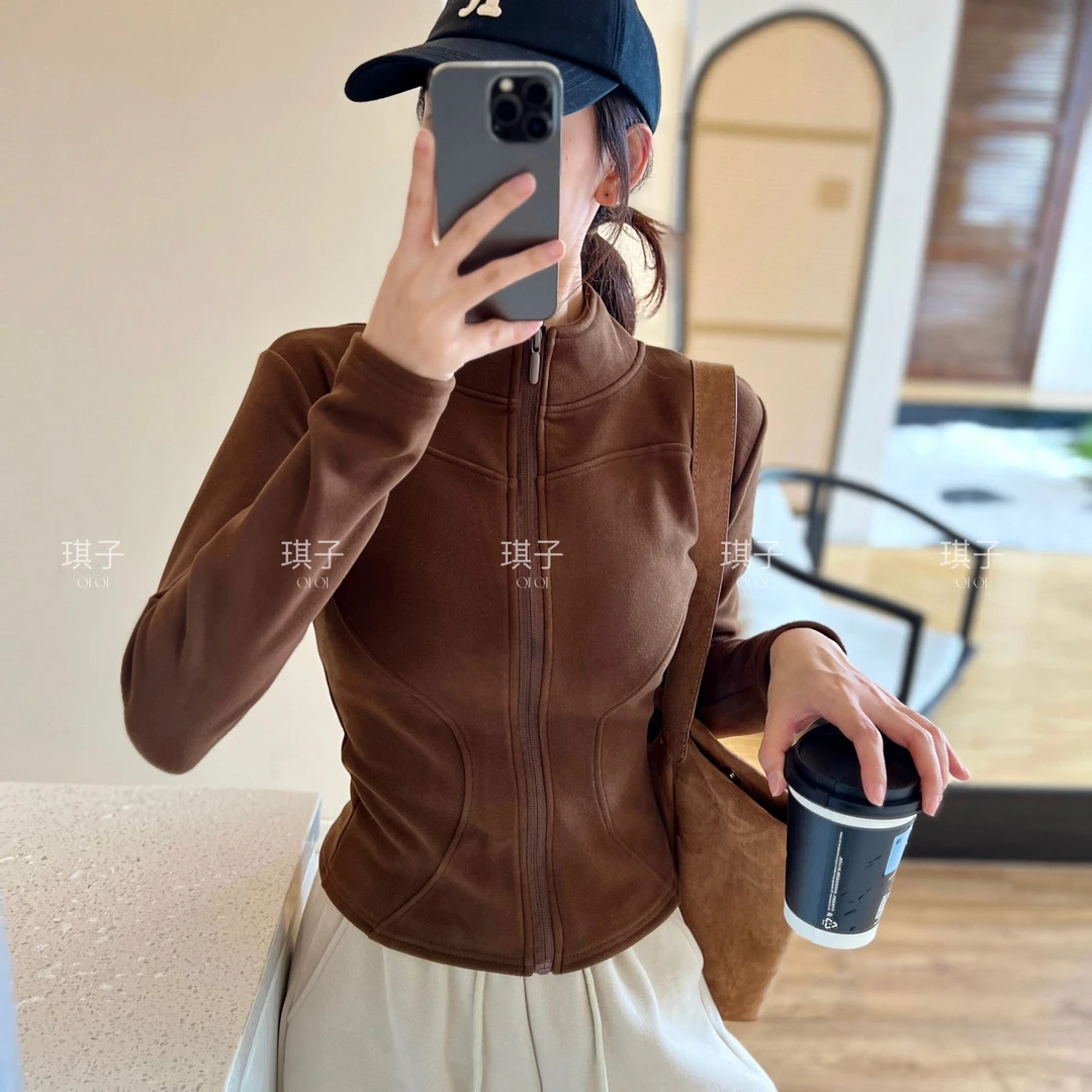 【琪琪专属】加绒立领外套女秋冬大码保暖修身显瘦长袖外穿防风上衣