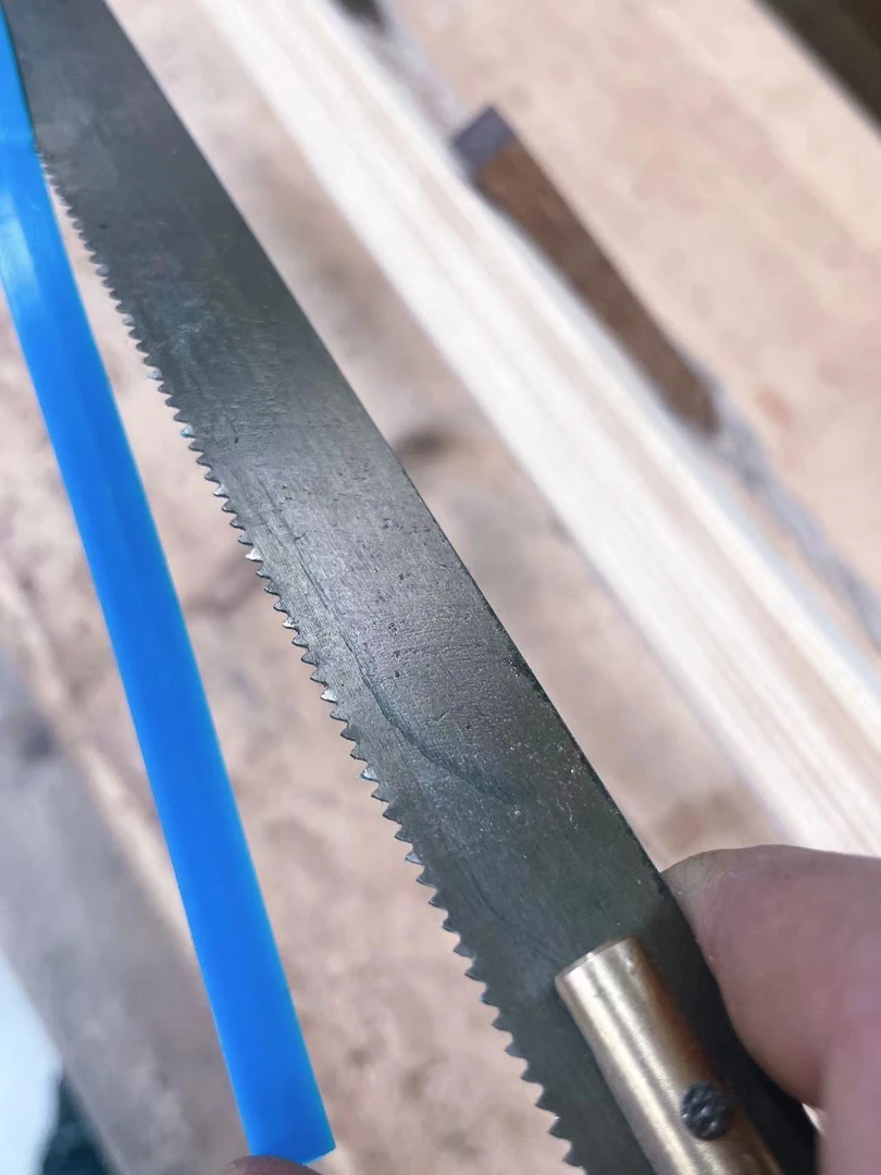传统木工辛全生纯手工老表条小齿表条锯 落膀子严活断肩用 表条锯