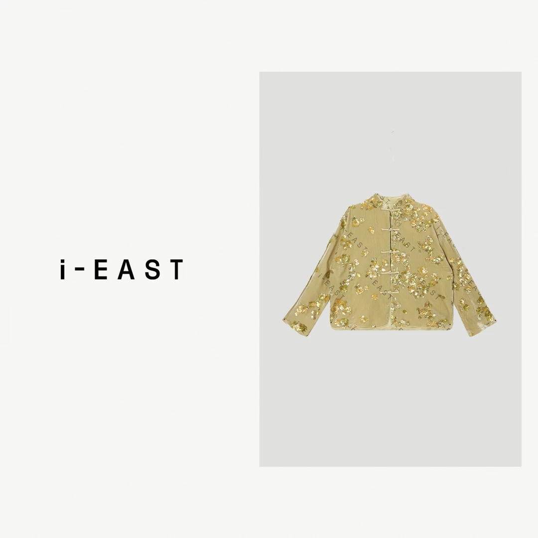 i-EAST 鎏雀金丝~新中式亮片设计感开衫外套-4C GF150