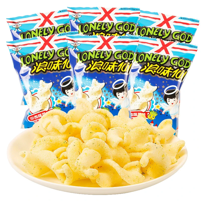 旺旺旺仔浪味仙蔬菜味螺旋膨化休闲薯片食品儿童怀旧好吃的小零食