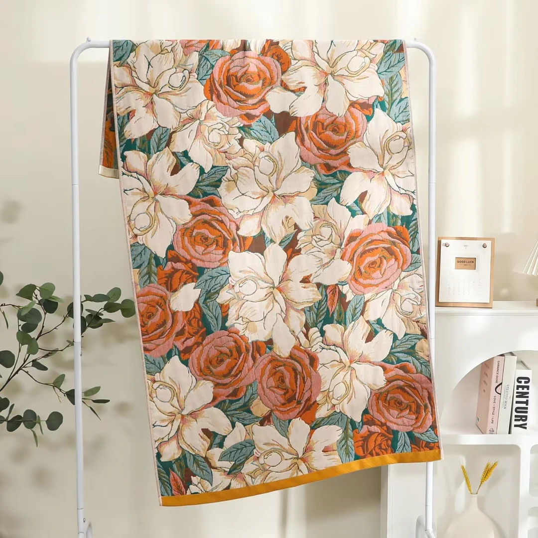 金色妖姬纱布浴巾80*160cm一条装