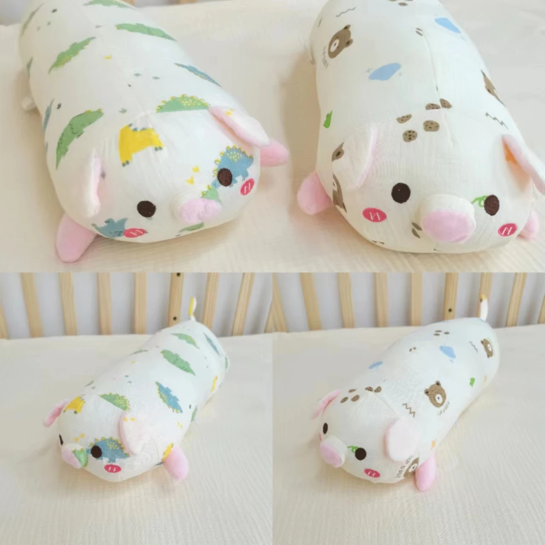 孤品瑕疵家居用品床品【花色随机泡泡纱布迷你猪猪(长35cm)二只装】