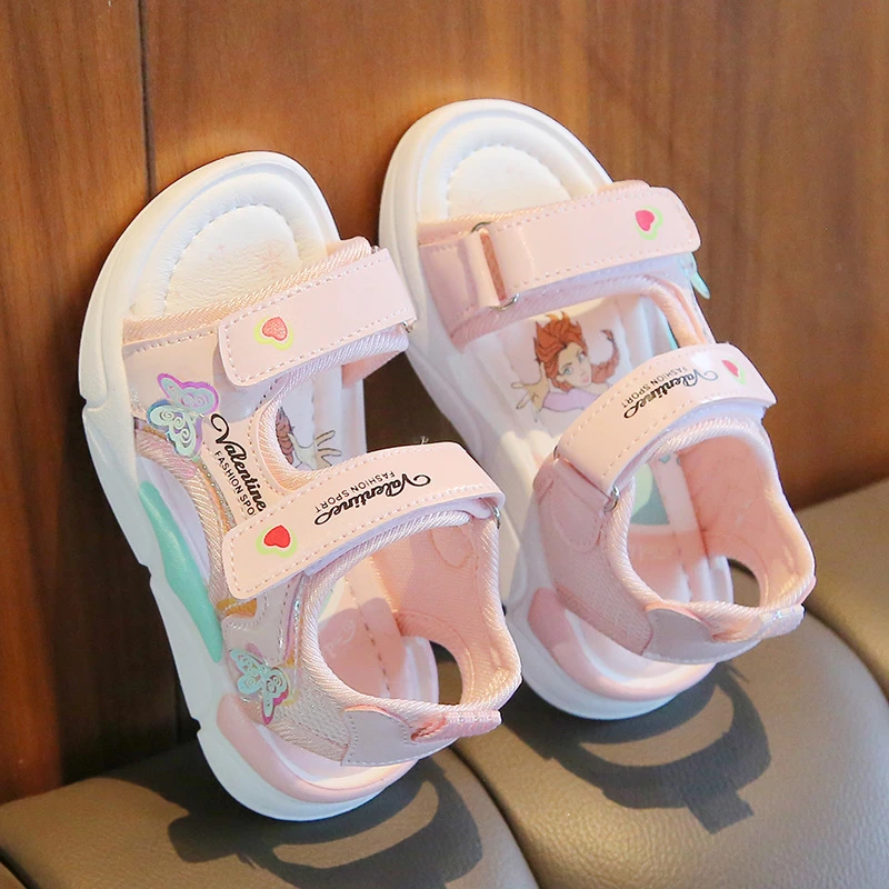 女童凉鞋防滑2025夏季款小女孩公主鞋轻便儿童沙滩鞋软底宝宝鞋子