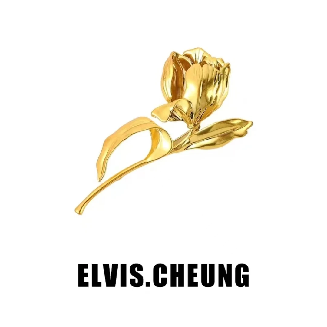 铜合金胸针 【Do.Fashion欧阳】ELVIS.CHEUNGins郁金香胸针小众