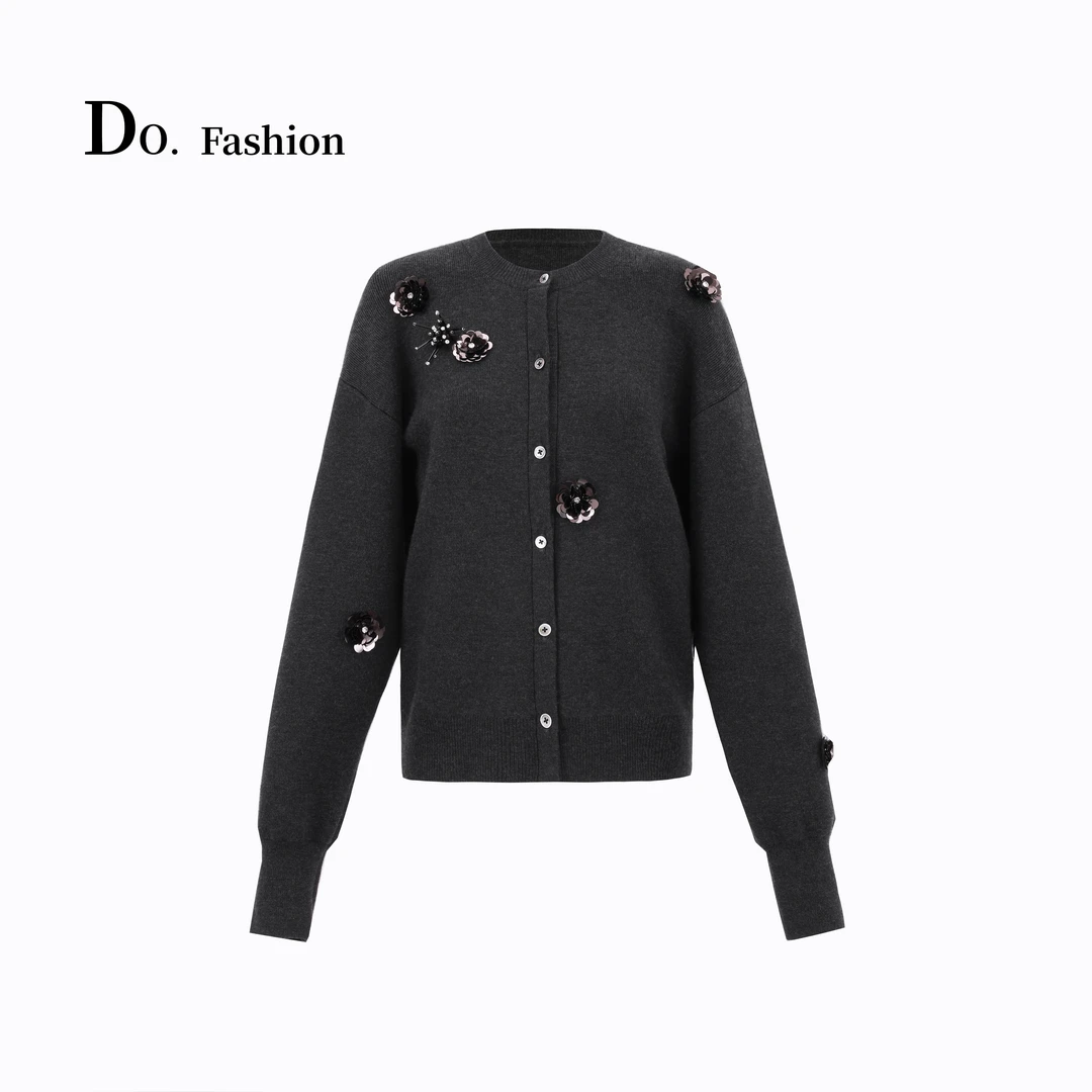 【Do.Fashion欧阳】“繁花”100扬子纱加厚开衫