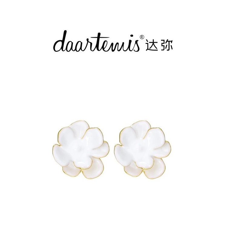 铜合金耳饰 【Do.Fashion欧阳】达弥山茶系列花朵耳饰