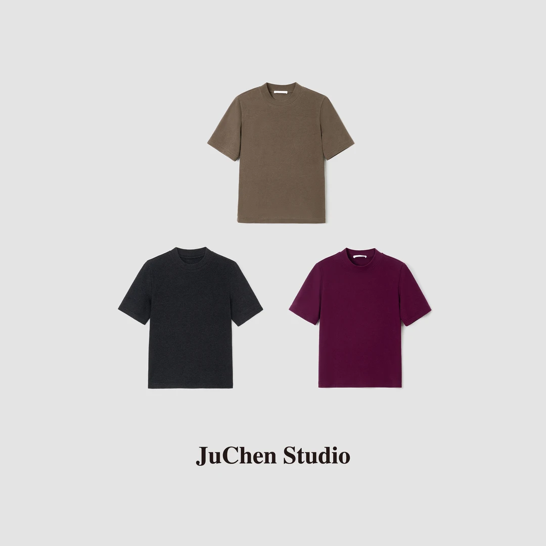 LIBOSHU三色选择细腻绒感内搭外穿皆宜 加绒圆领短袖T恤 FW101670