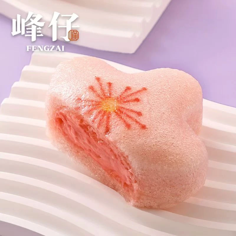 峰仔樱花糕儿童早餐草莓风味夹心糕点