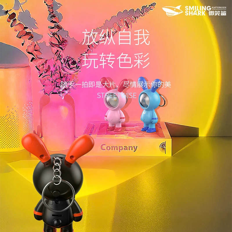 【活动】微笑鲨女朋友情人节礼物小女生补光拍照打卡氛围灯落日灯
