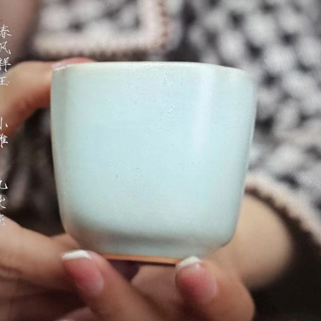 晓芳窑-四方高杯-手工陶瓷有差异
