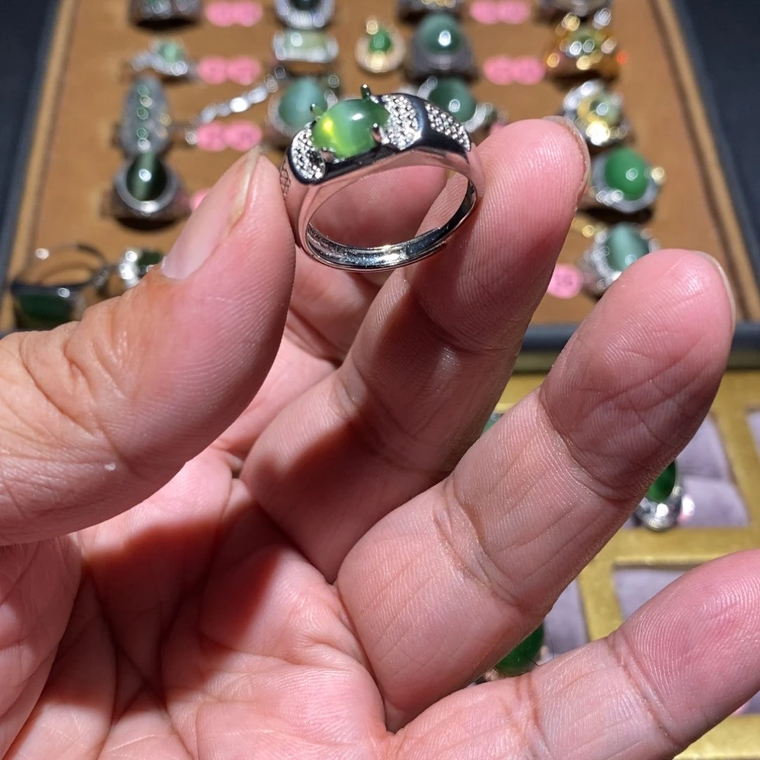 和田玉(碧玉)戒指合金