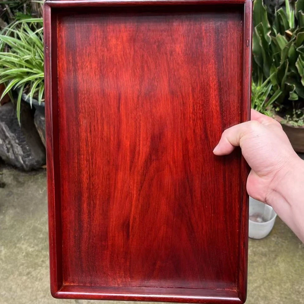 木质工艺品 南美酸木托盘 实木圆角茶盘36*24*3.5cm