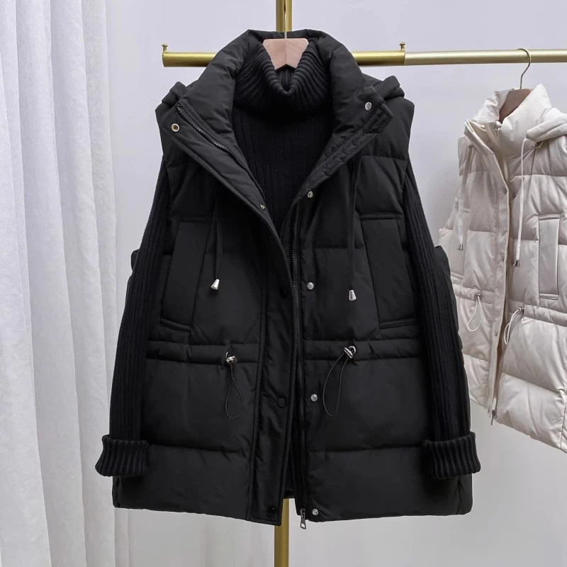 大码300斤时尚百搭棉马甲女外穿休闲宽松秋冬季加厚马夹背心外套