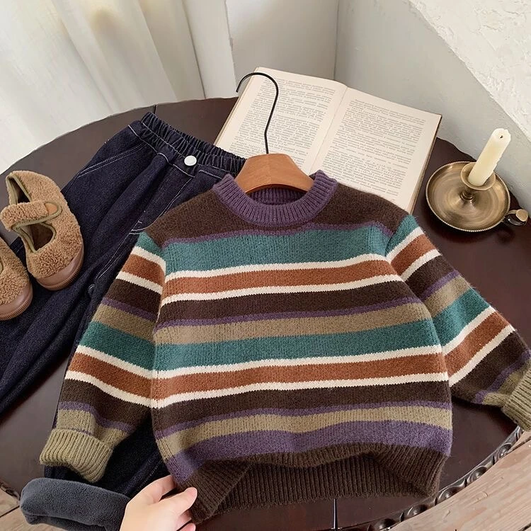 【清仓】男童爆款毛衣2025秋冬新款中大童潮款儿童加厚针织衫洋气