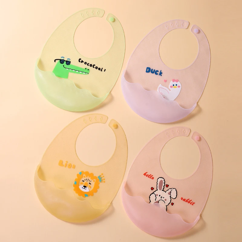 【主播送福利啦】薄款吃饭围兜硅胶围兜防水婴儿超薄儿四季柔软饭兜