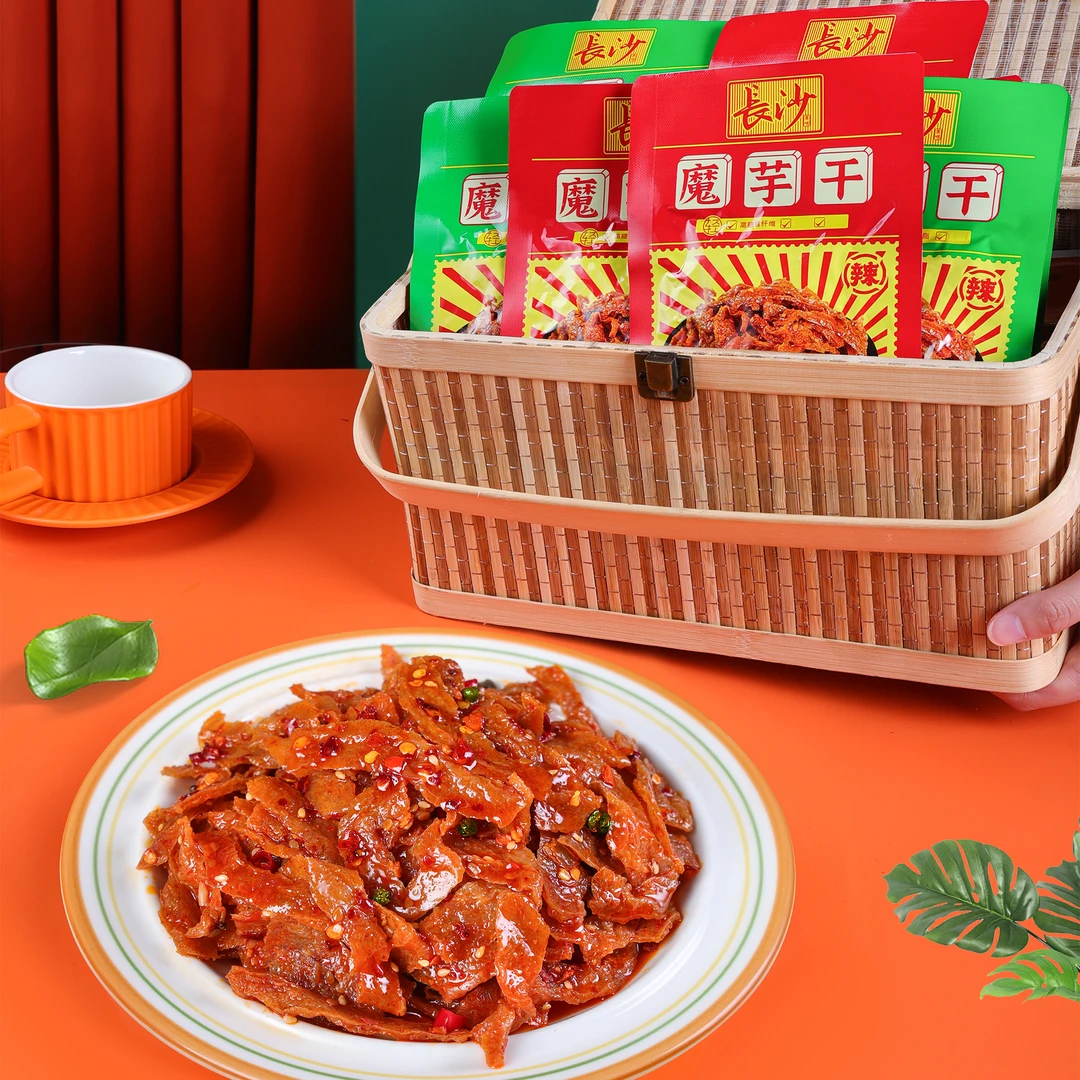 香辣魔芋干魔芋丝甄选零食解馋爽口劲道魔芋爽追剧网红零食辣味足