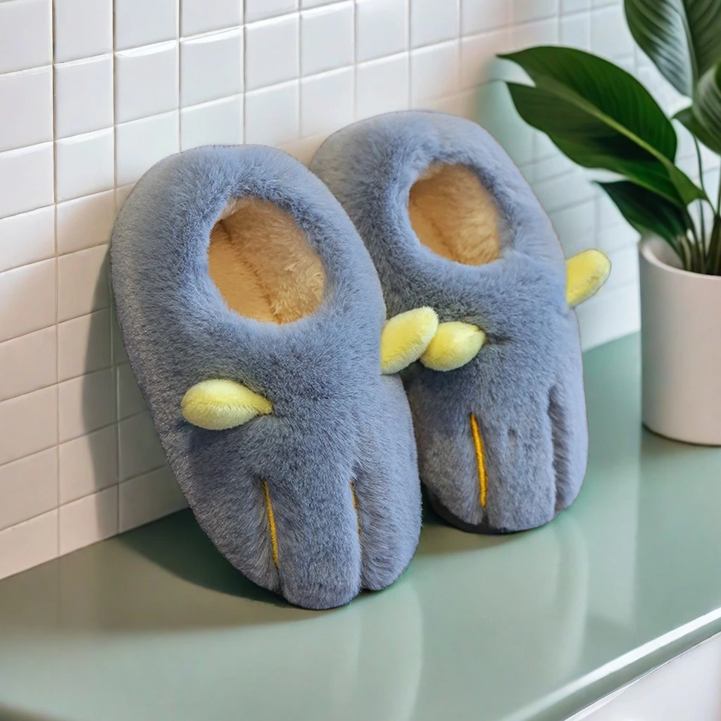 儿童棉鞋秋冬季卡通可爱男女童室内防滑小孩宝宝保暖家居包跟棉鞋