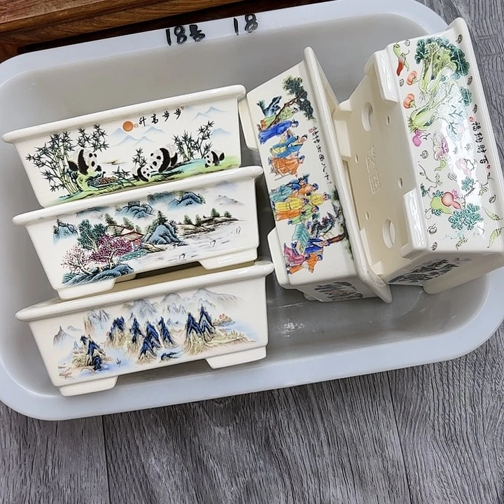 紫砂花盆18号瑕疵5个15/12/5cm缩釉明显介意勿拍