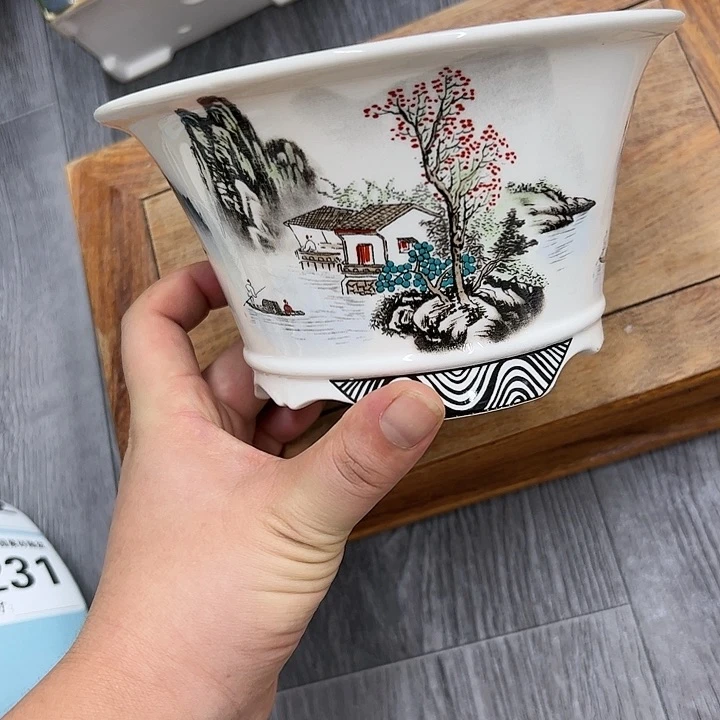 紫砂花盆230号瑕疵15.5/8.5cm