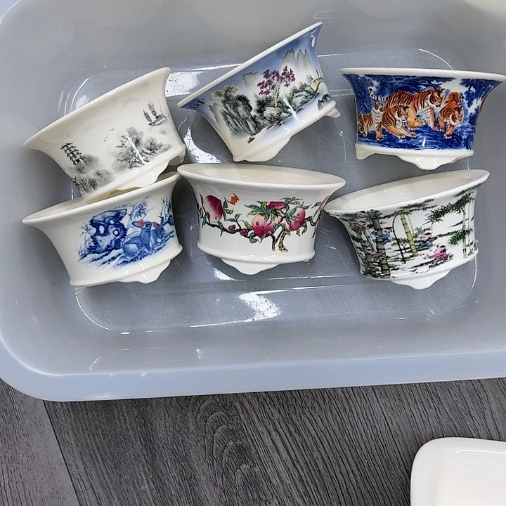 紫砂花盆C号瑕疵6个9.5/5cm