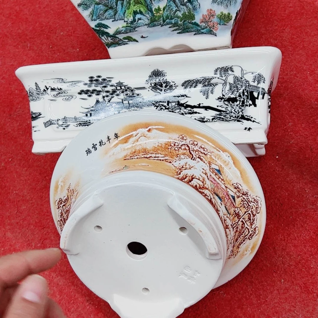 【闪购商品】紫砂花盆鲁***景006号瑕疵3个