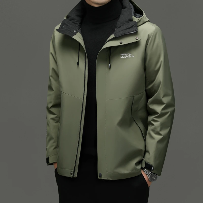 波司登户外三合一羽绒冲锋服男款三防可拆卸内胆保暖运动外套潮