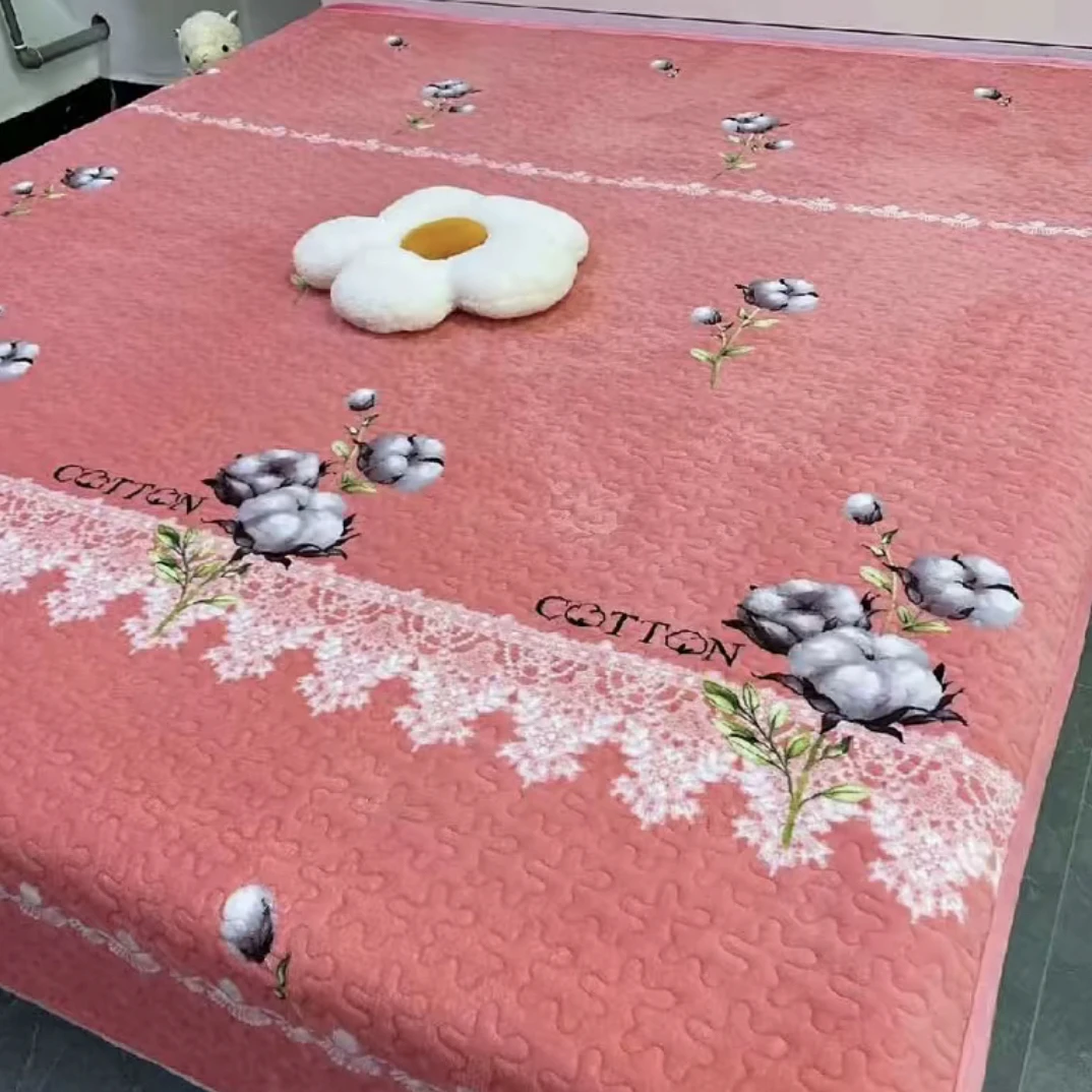 秋冬新款牛奶宝宝绒 加厚保暖防滑双面可铺可盖四季床盖