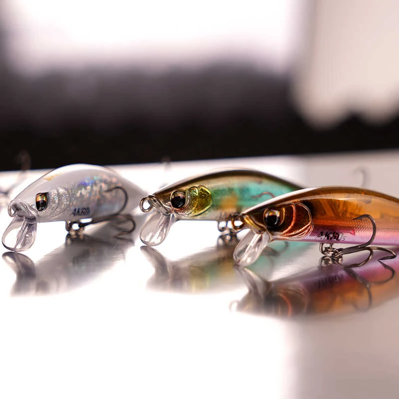 AKFS爱克飞丝无近远投颤沉米诺镭射反光板噪音响珠三本钩路亚硬饵