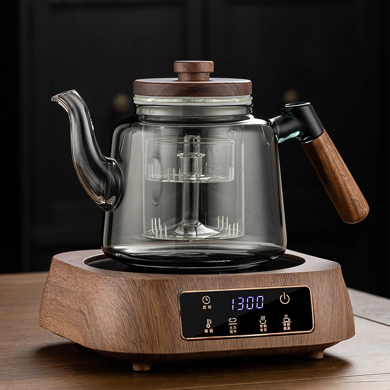 2023款耐高温加厚玻璃煮茶壶家用烧水静音蒸汽喷淋式电陶炉煮茶器