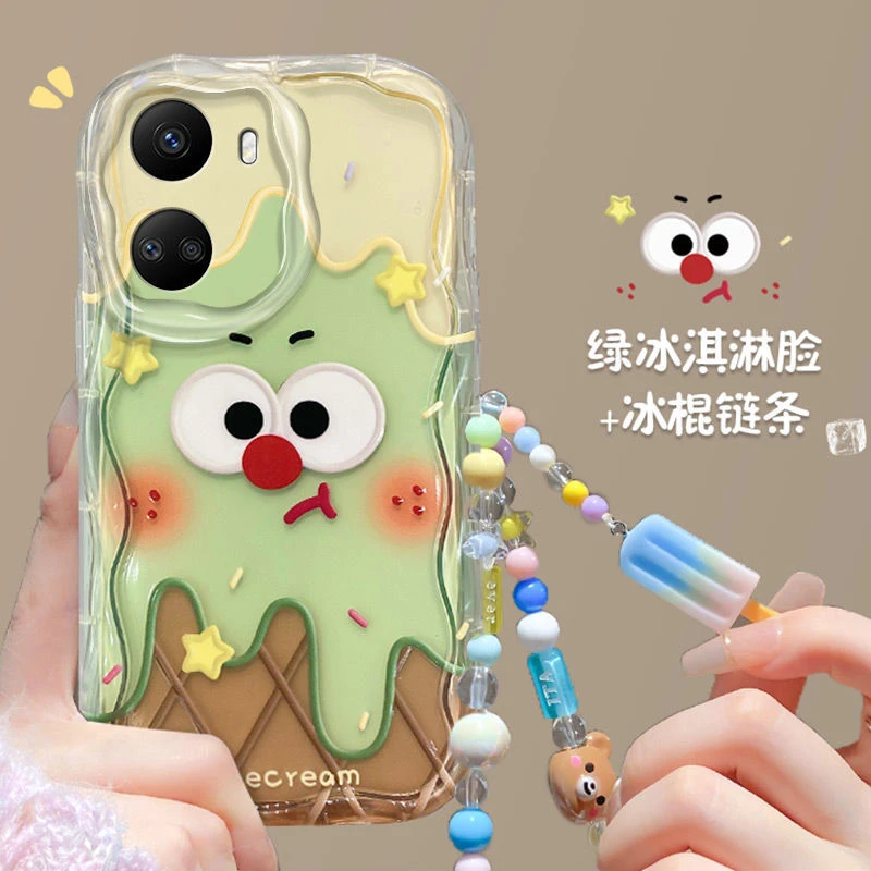 绿粉冰淇淋华为Nova10se手机壳BNE-AL00硅胶套奶油纹全包防摔新款