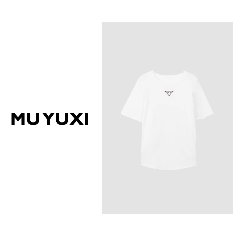 MU YUXI  2024夏季新款简约抽褶圆领上衣  SK077