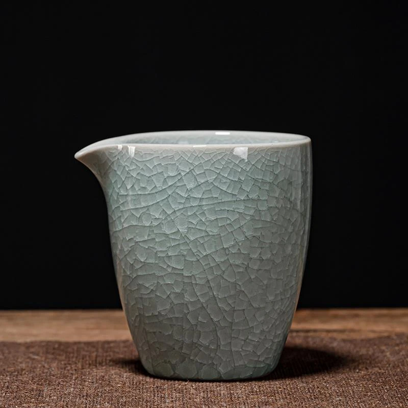 汝窑冰花公道杯开片可养公杯家用分茶器茶海高档匀杯功夫茶具配件