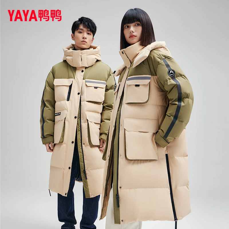 YAYA/鸭鸭羽绒服冰壳联名款情侣2023年秋时尚新品防风YE3B624442H
